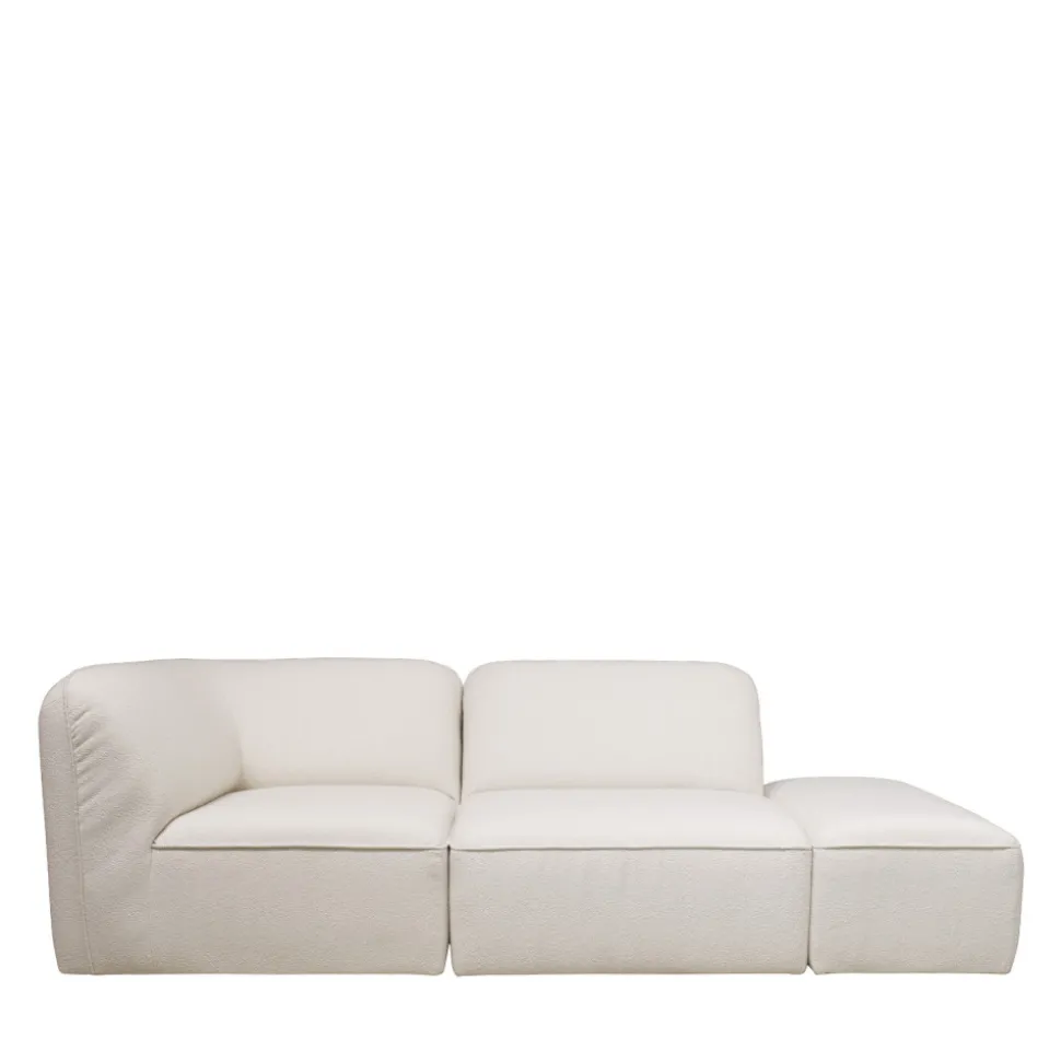 NOOR Pouf pour canapé modulable en tissu bouclette