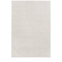 NORA Tapis contemporain à motif géométrique