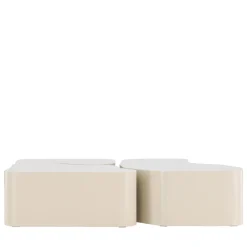 NORLAND Lot de 3 tables basses organiques en bois 92x70cm