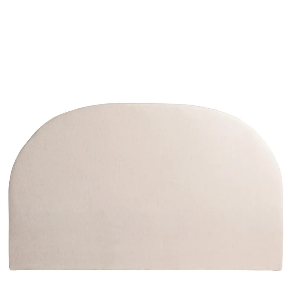 NOUSSA Tête de lit en coton et lin demi-lune L170cm