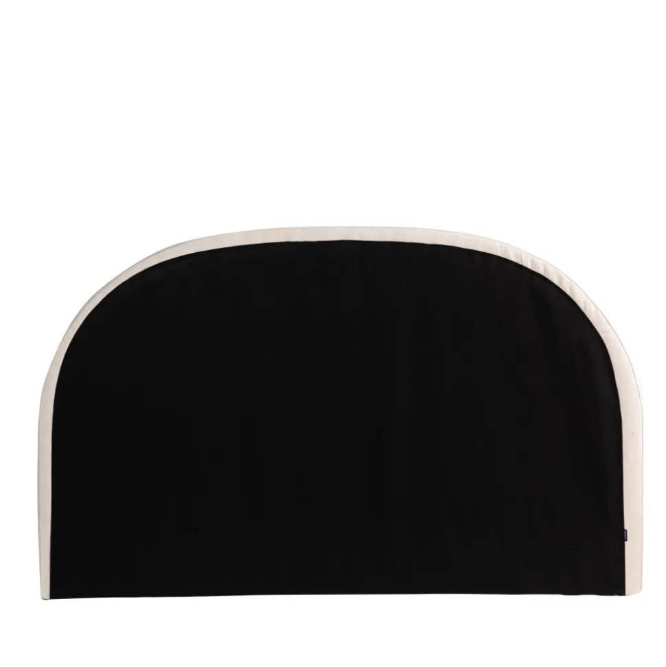 NOUSSA Tête de lit en coton et lin demi-lune L170cm