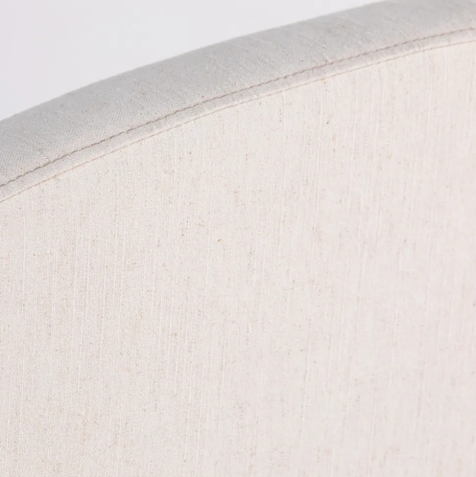 NOUSSA Tête de lit en coton et lin demi-lune L170cm