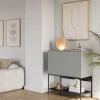 NOXA Buffet 2 portes en bois et métal L80cm