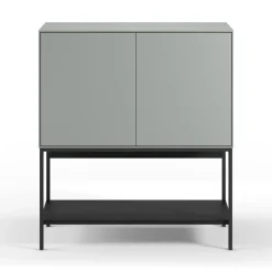 NOXA Buffet 2 portes en bois et métal L80cm