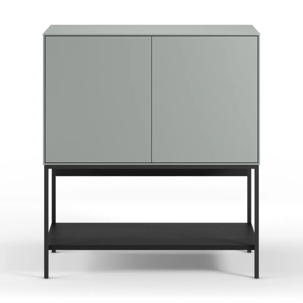 NOXA Buffet 2 portes en bois et métal L80cm
