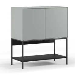 NOXA Buffet 2 portes en bois et métal L80cm