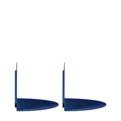 NUAGIO Lot de 2 étagères murales demi-cercle en métal L33cm