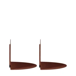 NUAGIO Lot de 2 étagères murales demi-cercle en métal L33cm
