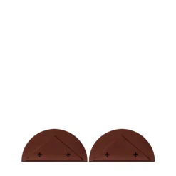 NUAGIO Lot de 2 étagères murales demi-cercle en métal L33cm