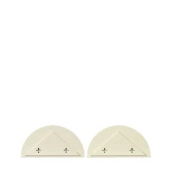 NUAGIO Lot de 2 étagères murales demi-cercle en métal L33cm