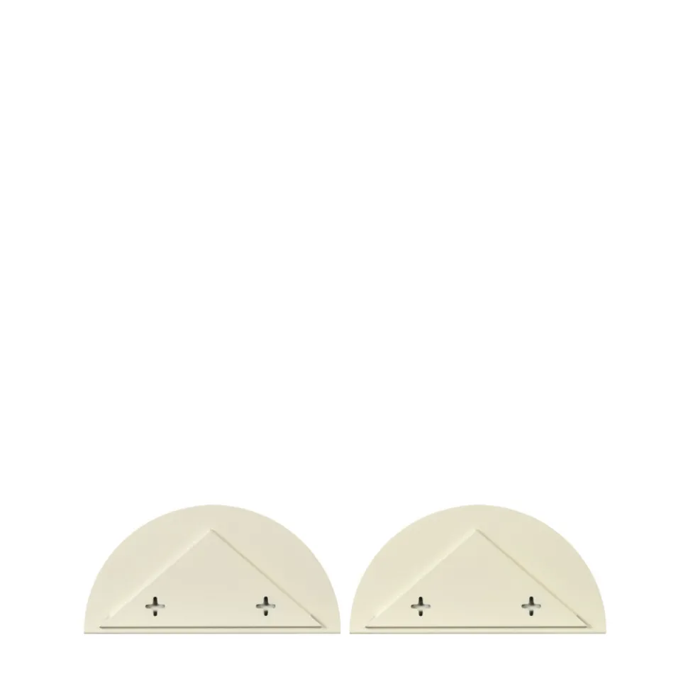 NUAGIO Lot de 2 étagères murales demi-cercle en métal L33cm