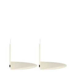 NUAGIO Lot de 2 étagères murales demi-cercle en métal L33cm