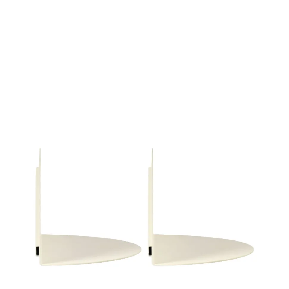 NUAGIO Lot de 2 étagères murales demi-cercle en métal L33cm