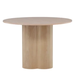 OLIVIA Table à manger 4 personnes ronde en bois