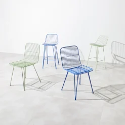 OMBRA Lot de 2 chaises design en métal