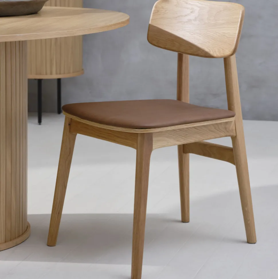 ORR Lot de 2 chaises en bois et simili