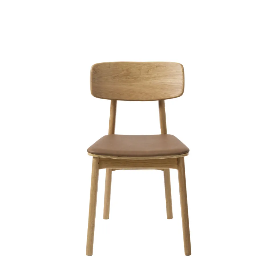ORR Lot de 2 chaises en bois et simili