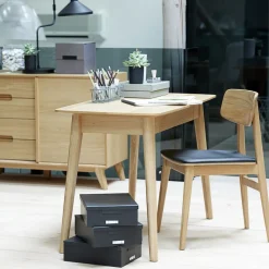 ORR Lot de 2 chaises en bois et simili