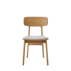 ORR Lot de 2 chaises en tissu et bois