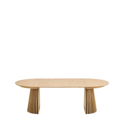 OSAKA Table à manger extensible 4 à 10 personnes 120-240x120cm en bois