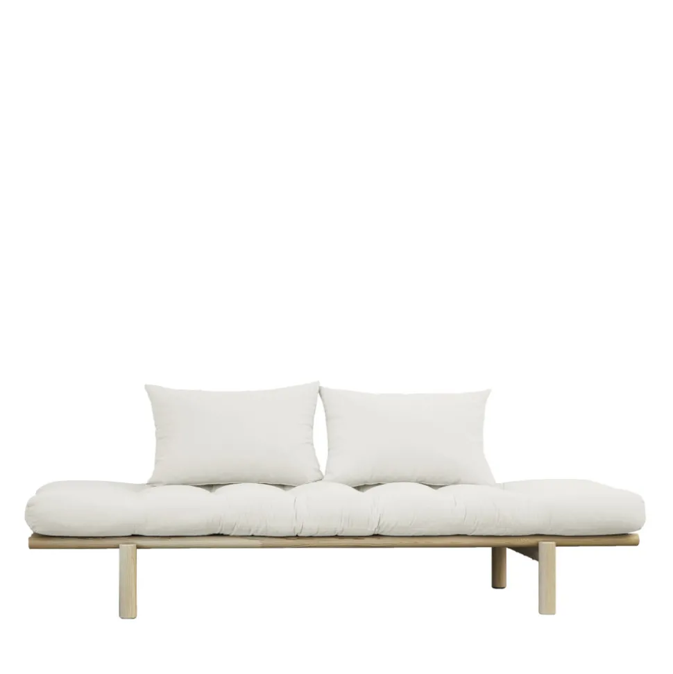 PACE Daybed en bois naturel et tissu