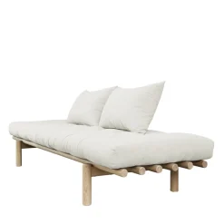 PACE Daybed en bois naturel et tissu