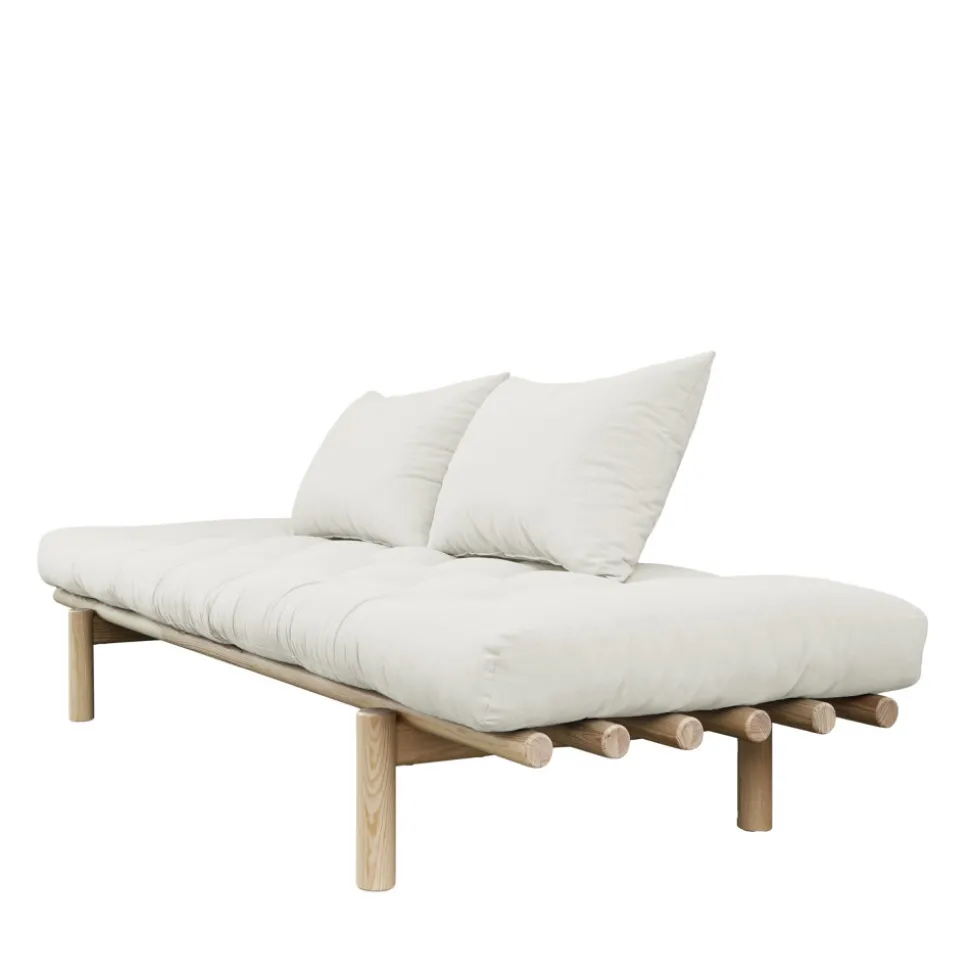 PACE Daybed en bois naturel et tissu