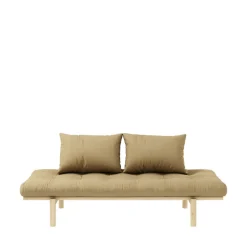 PACE Daybed en bois naturel et tissu