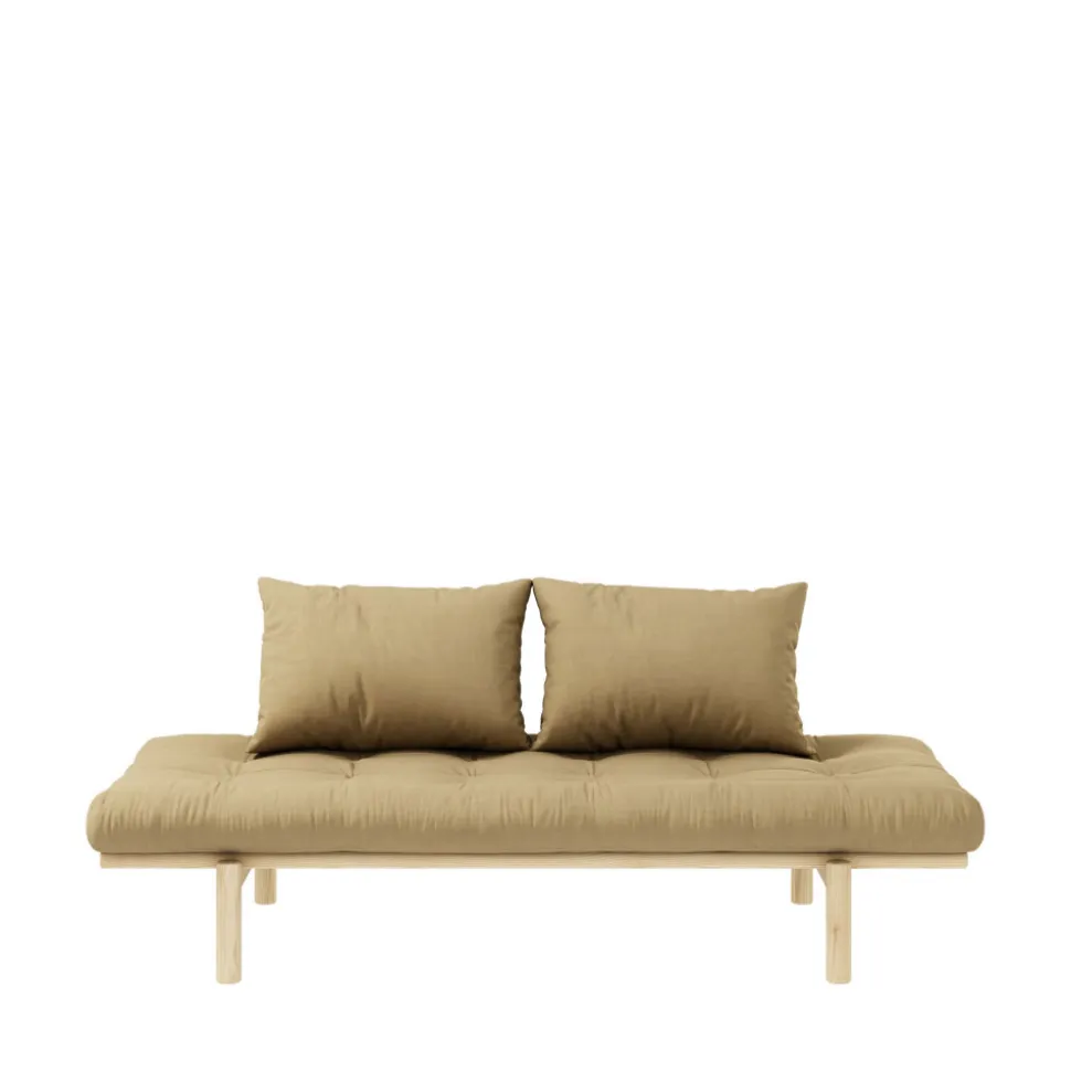PACE Daybed en bois naturel et tissu