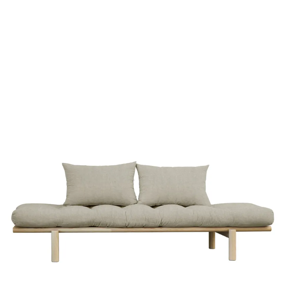PACE Daybed en bois naturel et tissu