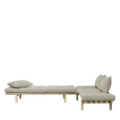 PACE Daybed en bois naturel et tissu