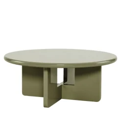 PALOMA Table basse ronde en bois laqué ø80cm