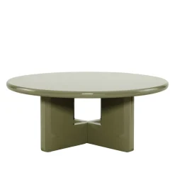 PALOMA Table basse ronde en bois laqué ø80cm