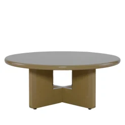 PALOMA Table basse ronde en bois laqué ø80cm