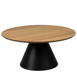 PARIDES Table basse ronde en bois ø85cm