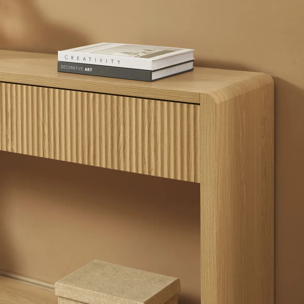 PAULA Console 2 tiroir en bois L120cm
