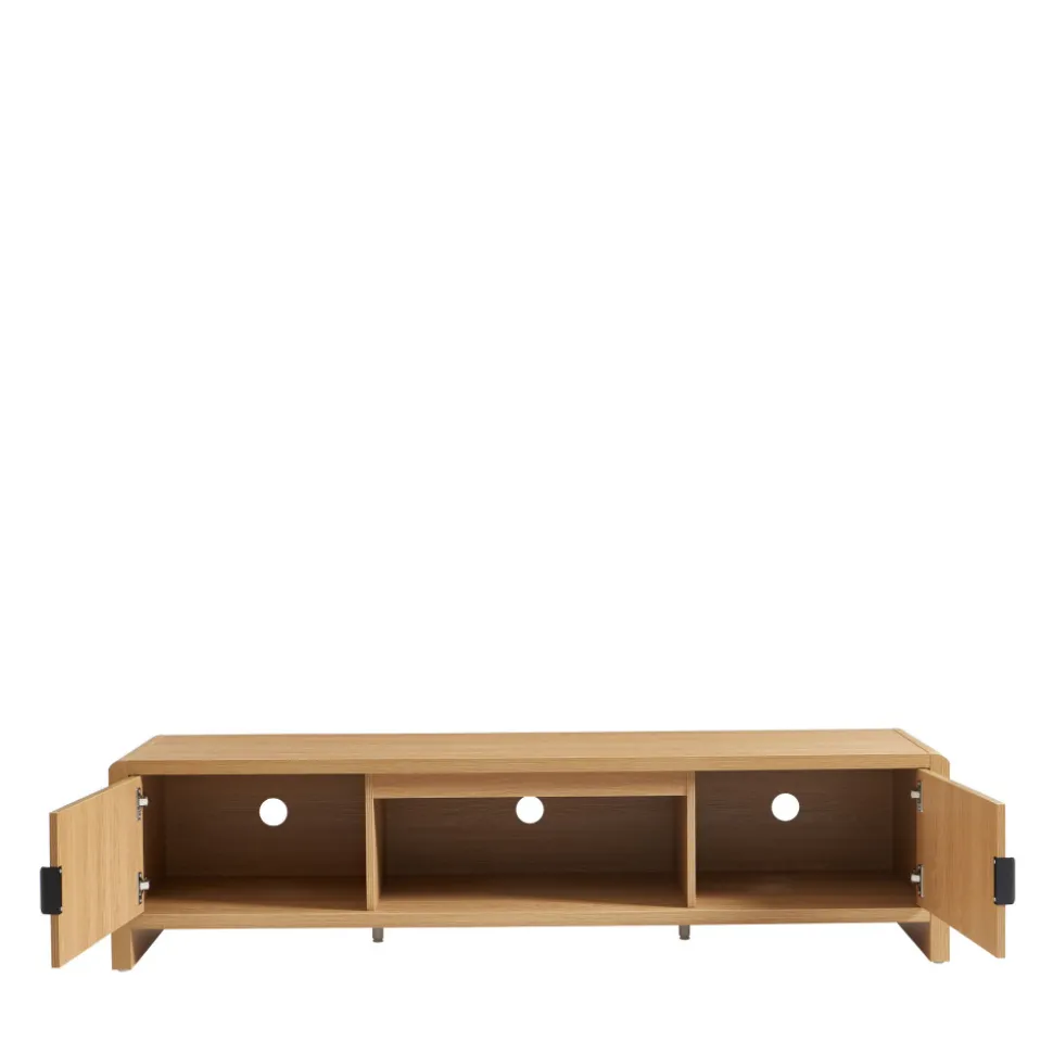 PAULA Meuble TV 2 portes en bois L160cm