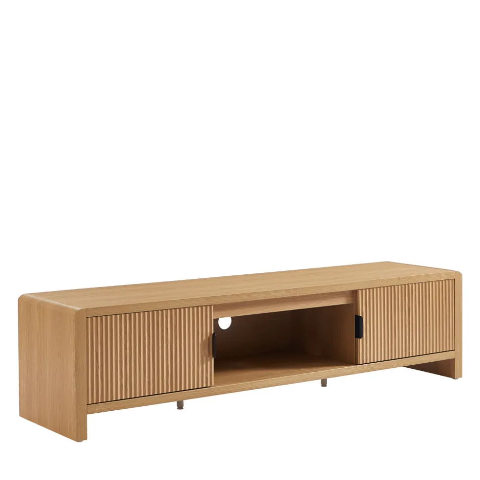 PAULA Meuble TV 2 portes en bois L160cm