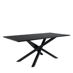 PIAZZA Table à manger 8 personnes en bois et métal