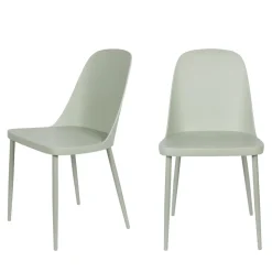 PIP Lot de 2 chaises en résine et métal
