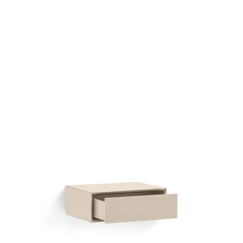 PLATT Table de chevet 1 tiroir murale en bois
