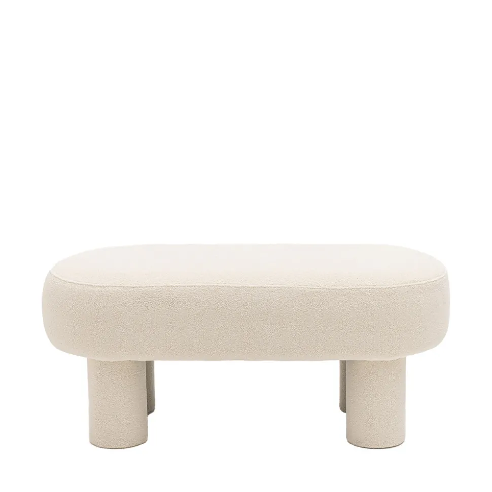PLOOM Banc arrondi en tissu bouclette L105cm