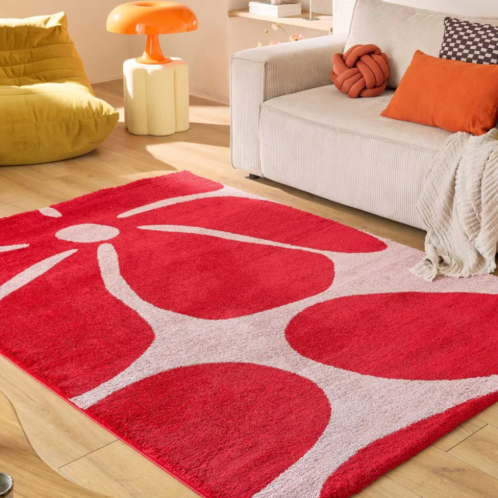 POP Tapis vintage à motif floral