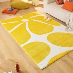 POP Tapis vintage à motif floral