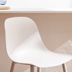 PORTLAND Lot de 4 tabourets de bar intérieur et extérieur en plastique et métal H65cm