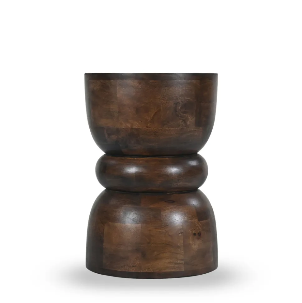 PULAU Table d'appoint en bois massif ø33,5cm