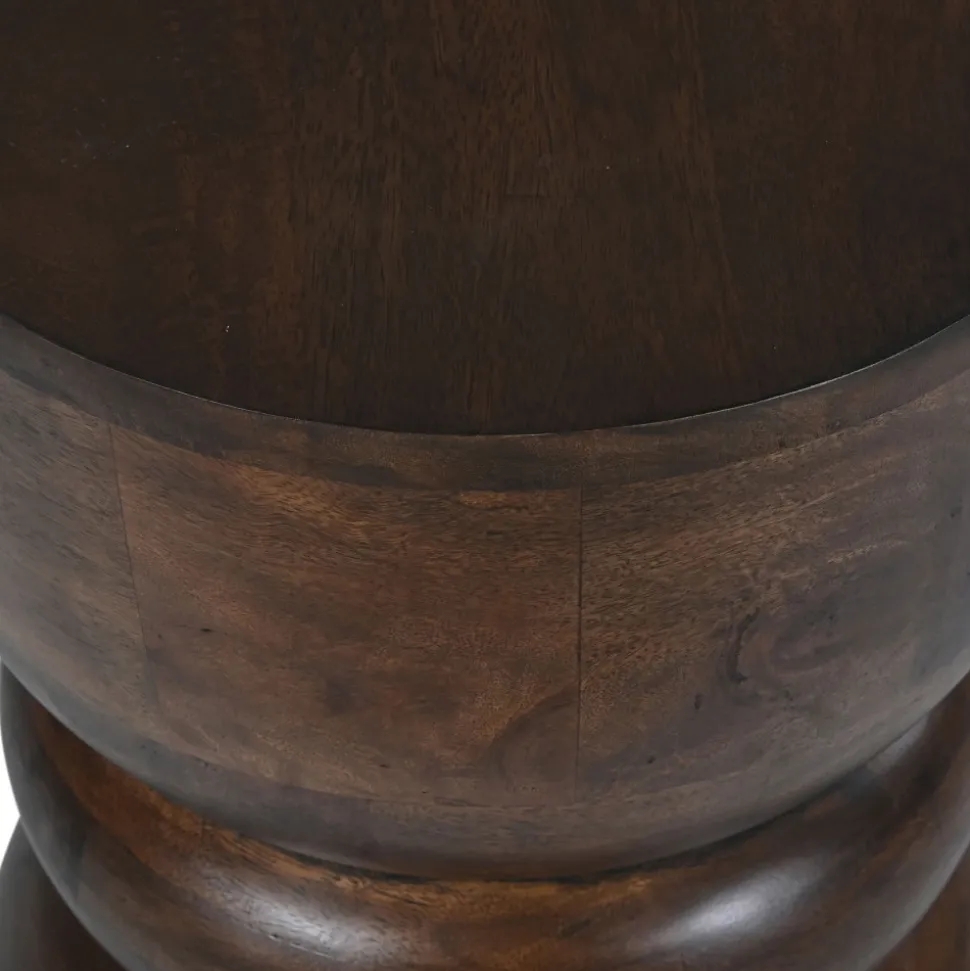 PULAU Table d'appoint en bois massif ø33,5cm
