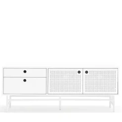PUNTO Buffet en bois 2 portes 2 tiroirs L140cm