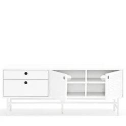 PUNTO Buffet en bois 2 portes 2 tiroirs L140cm