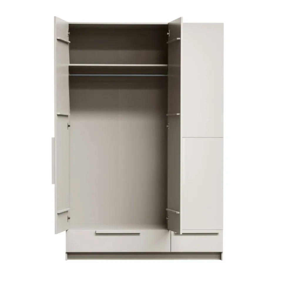 PURE Armoire 3 portes en bois H215cm